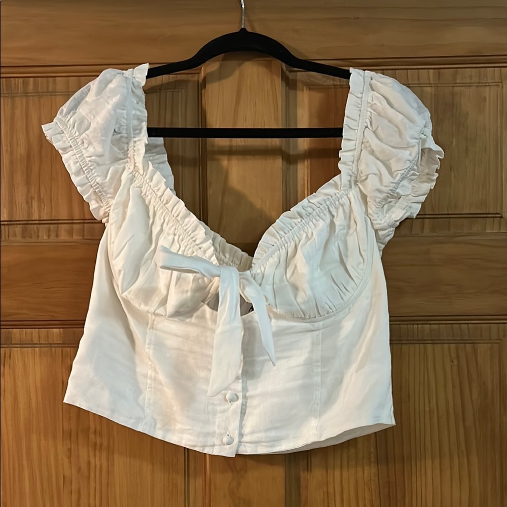 NWT Princess Polly White Elouise Crop Top - US12